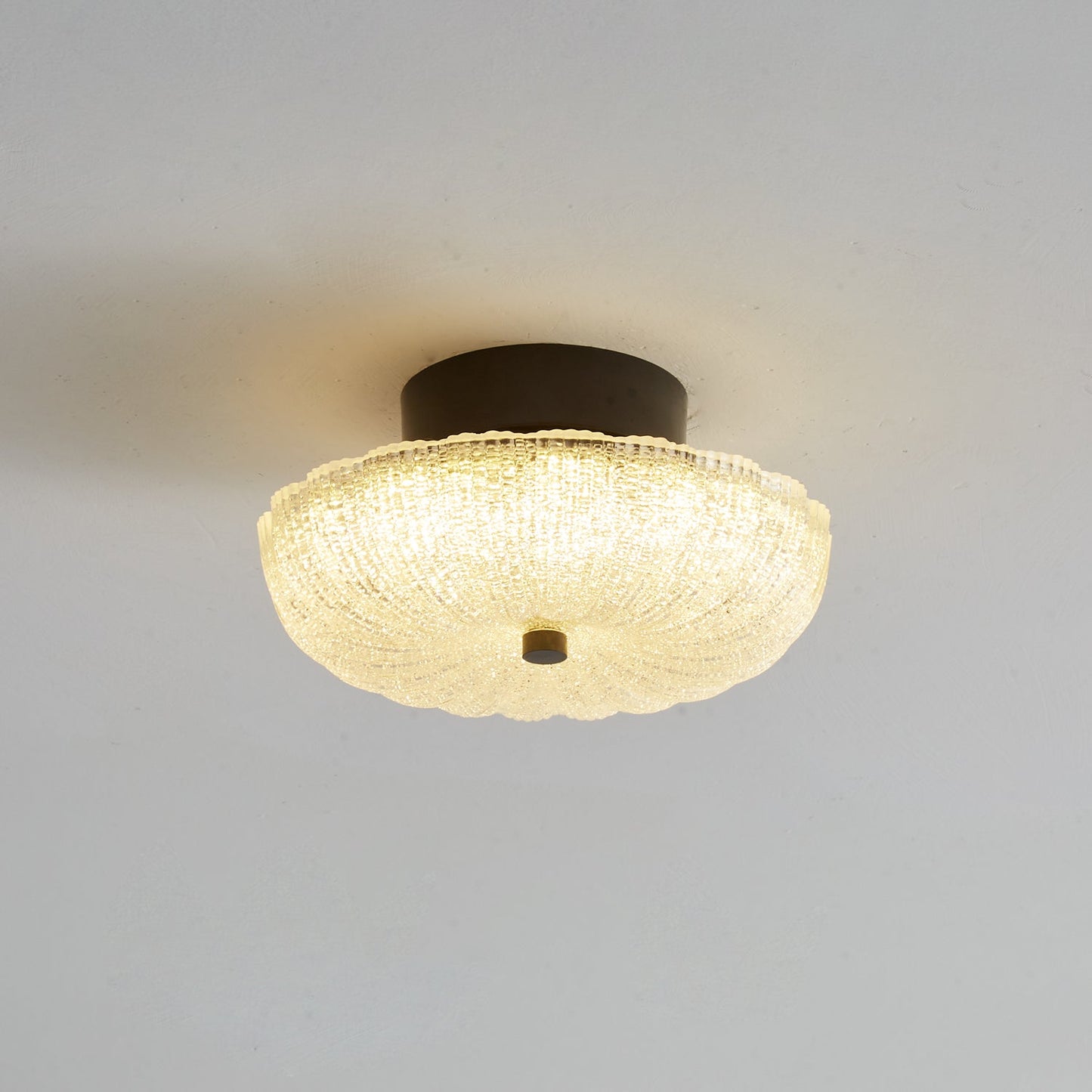 Starlit Ceiling Light | Crystal Glass & Brass | 20cm Diameter
