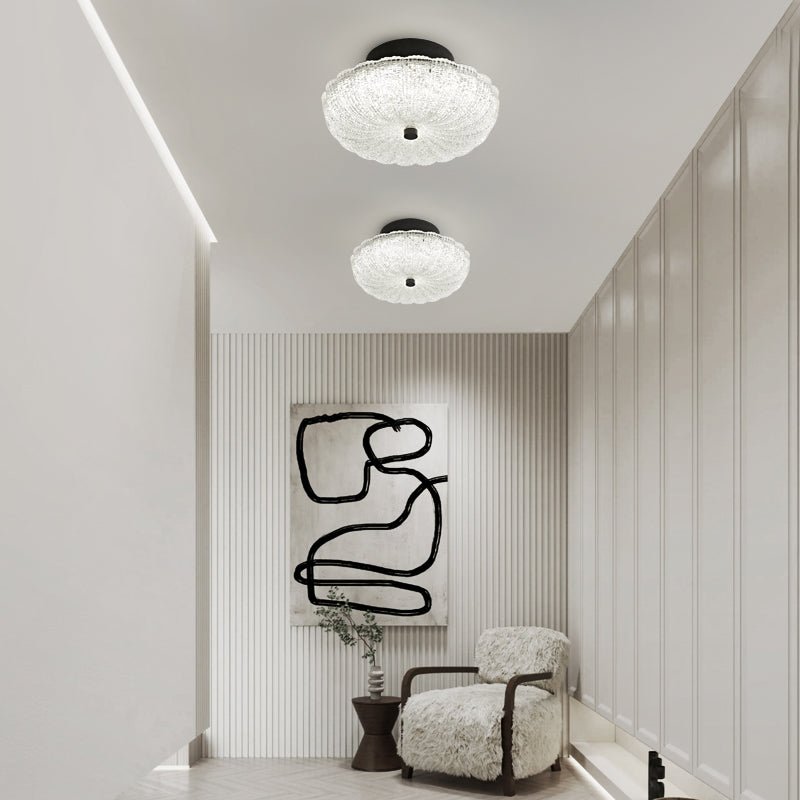 Starlit Ceiling Light | Crystal Glass & Brass | 20cm Diameter
