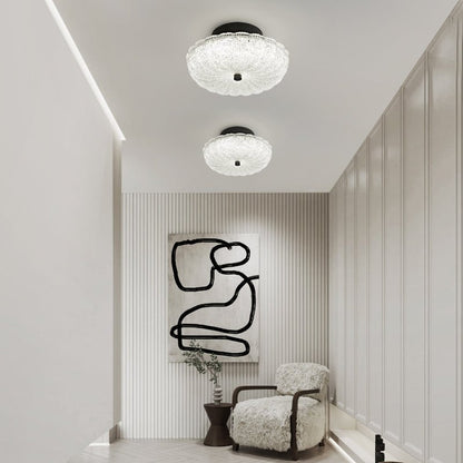 Starlit Ceiling Light | Crystal Glass & Brass | 20cm Diameter