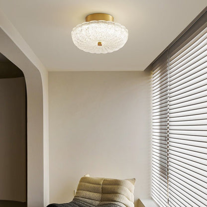 Starlit Ceiling Light | Crystal Glass & Brass | 20cm Diameter