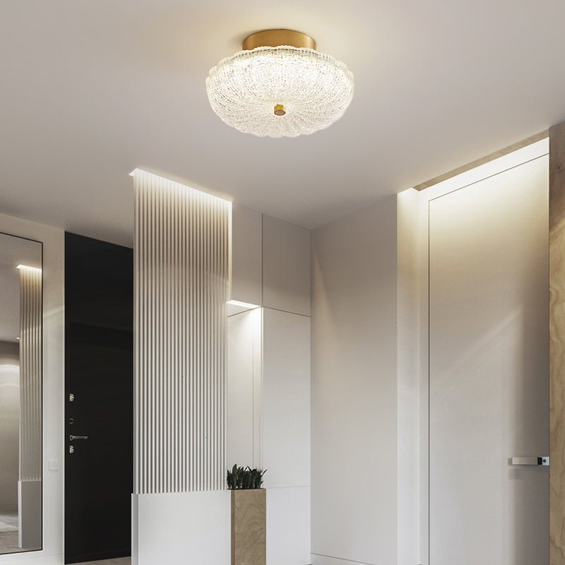 Starlit Ceiling Light | Crystal Glass & Brass | 20cm Diameter