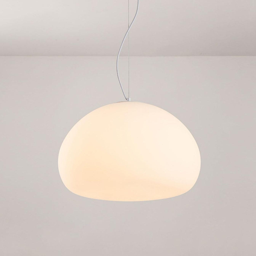 Fluid Pendant Light | Frosted Glass & Metal | White