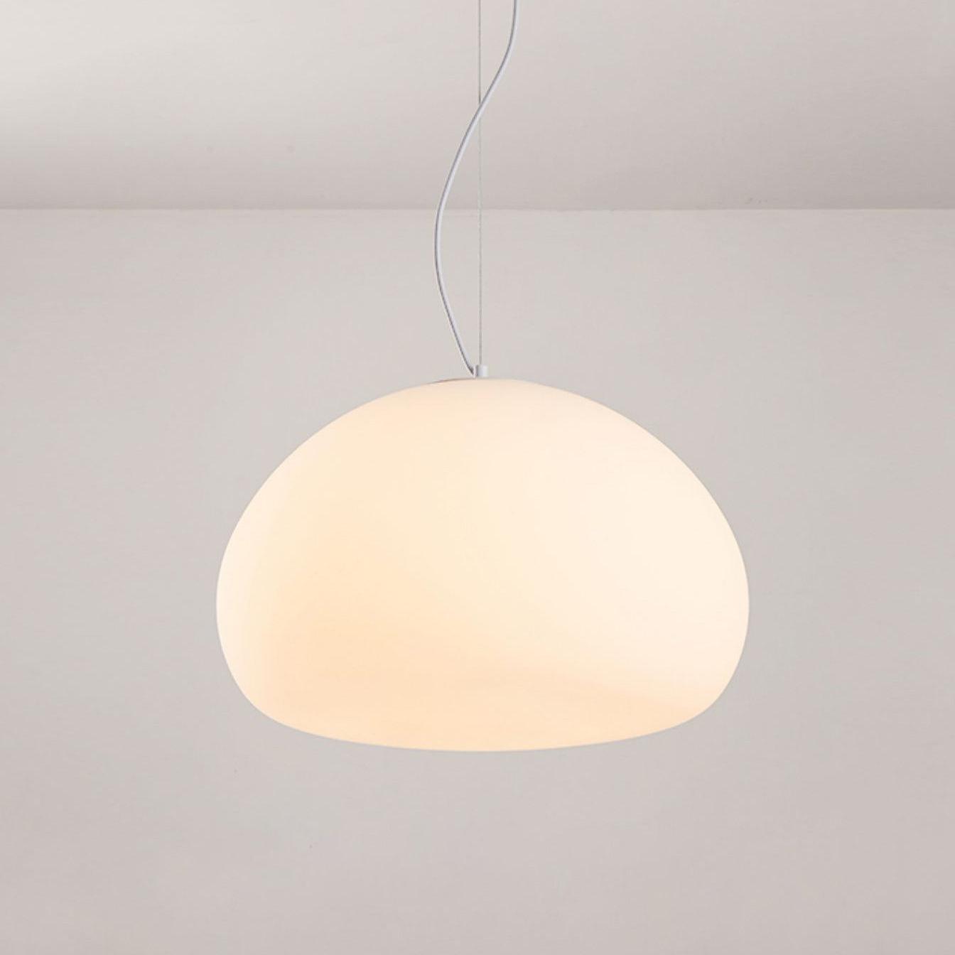 Fluid Pendant Light | Frosted Glass & Metal | White