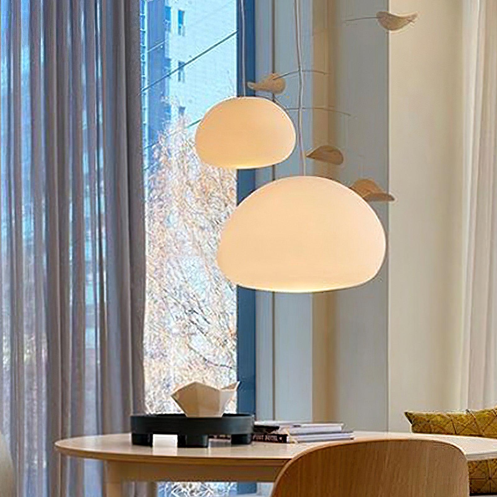 Fluid Pendant Light | Frosted Glass & Metal | White