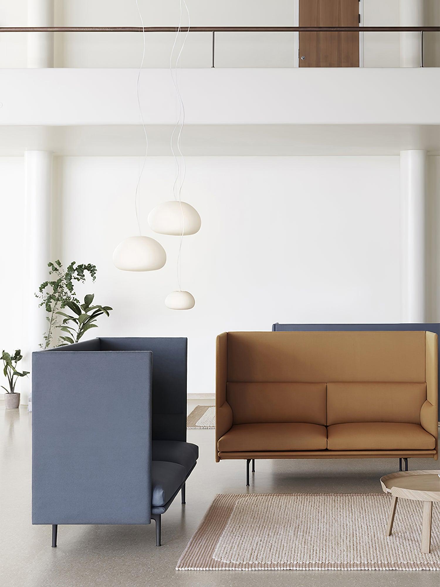 Fluid Pendant Light | Frosted Glass & Metal | White