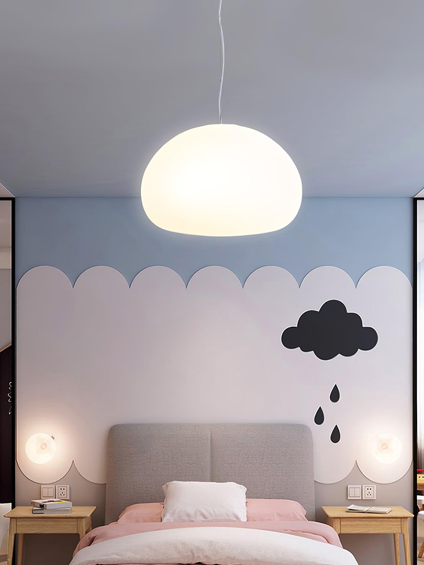 Fluid Pendant Light | Frosted Glass & Metal | White