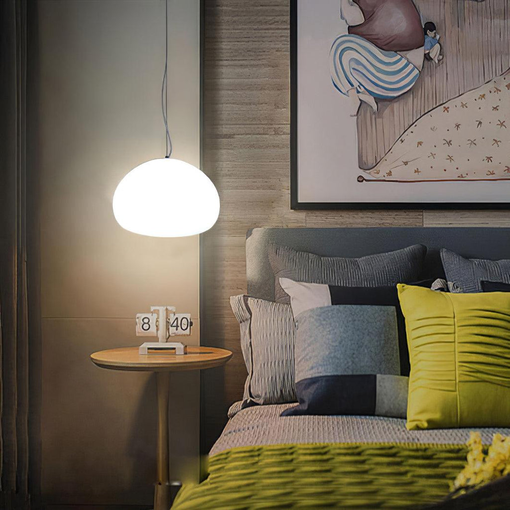 Fluid Pendant Light | Frosted Glass & Metal | White