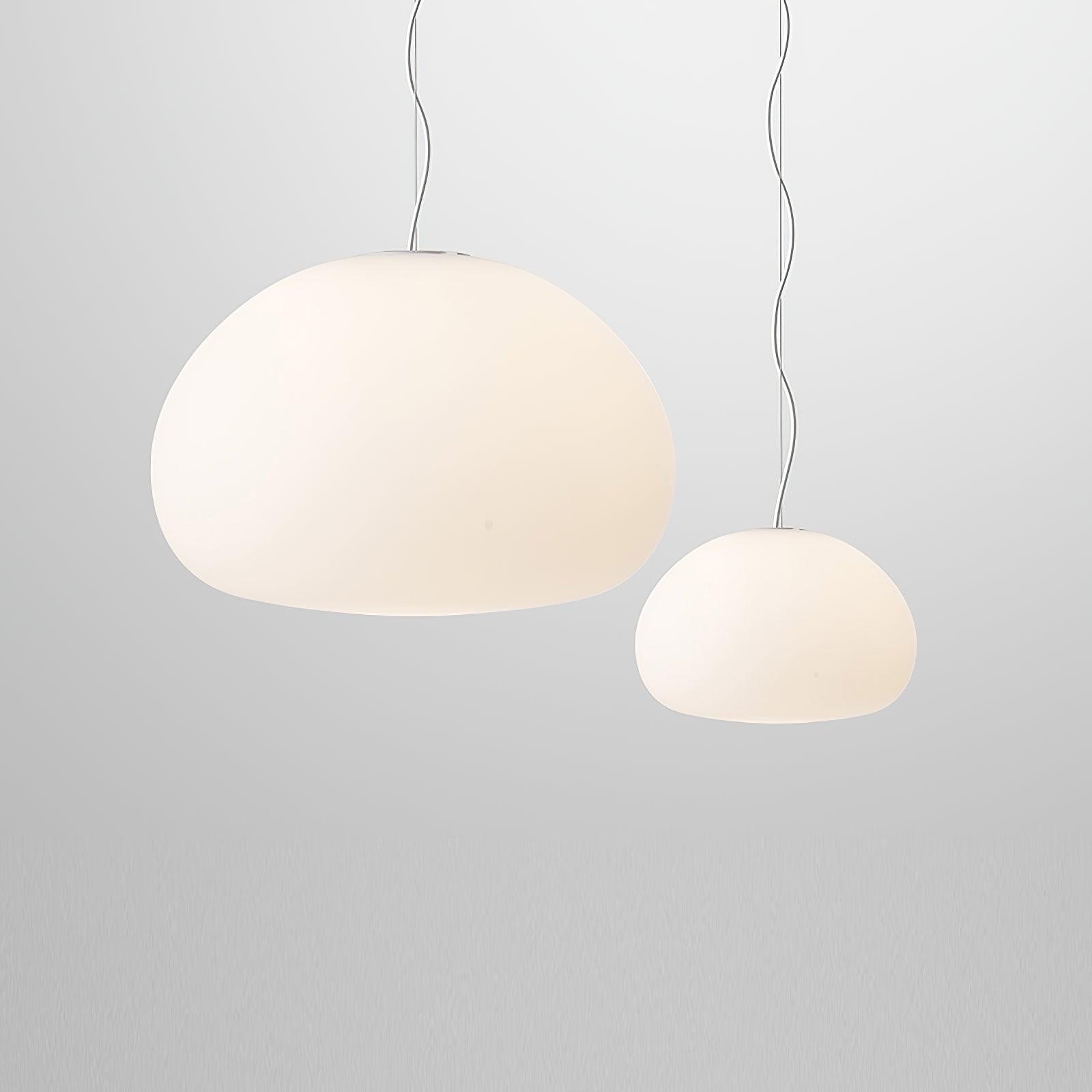 Fluid Pendant Light | Frosted Glass & Metal | White