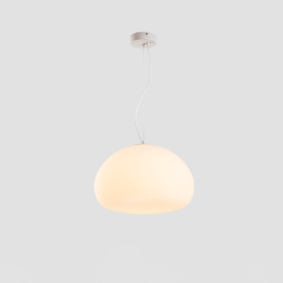 Fluid Pendant Light | Frosted Glass & Metal | White