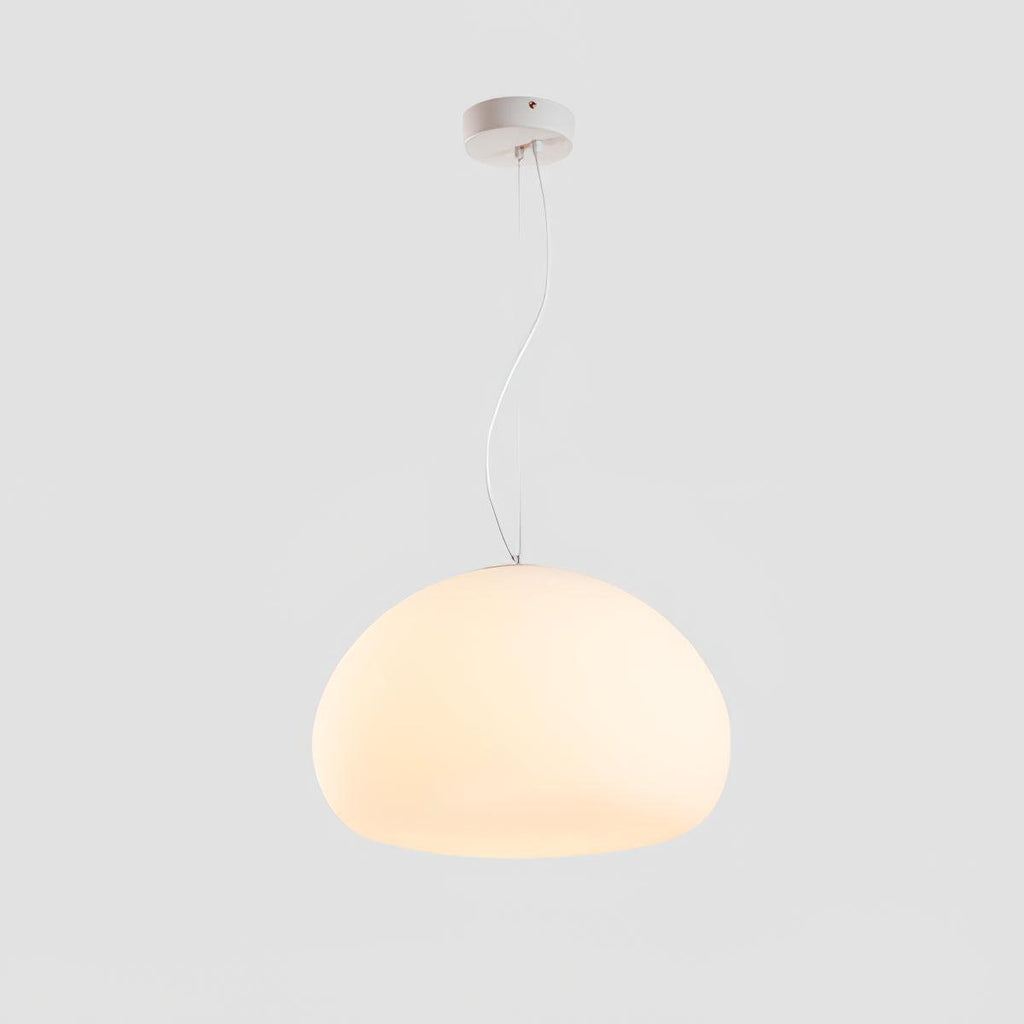 Fluid Pendant Light | Frosted Glass & Metal | White