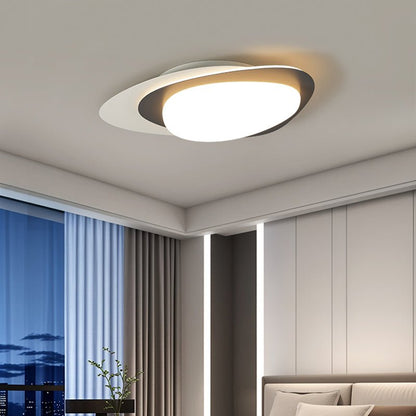 Stellar Orbit Ceiling Light | Walnut Hydrographic Finish | Integrated LED