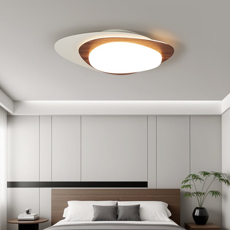 Stellar Orbit Ceiling Light | Walnut Hydrographic Finish | Integrated LED