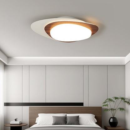 Stellar Orbit Ceiling Light | Walnut Hydrographic Finish | Integrated LED