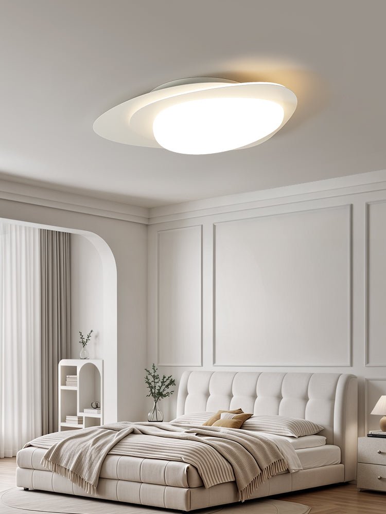 Stellar Orbit Ceiling Light | Walnut Hydrographic Finish | Integrated LED