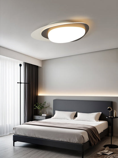 Stellar Orbit Ceiling Light | Walnut Hydrographic Finish | Integrated LED