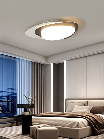 Stellar Orbit Ceiling Light | Walnut Hydrographic Finish | Integrated LED