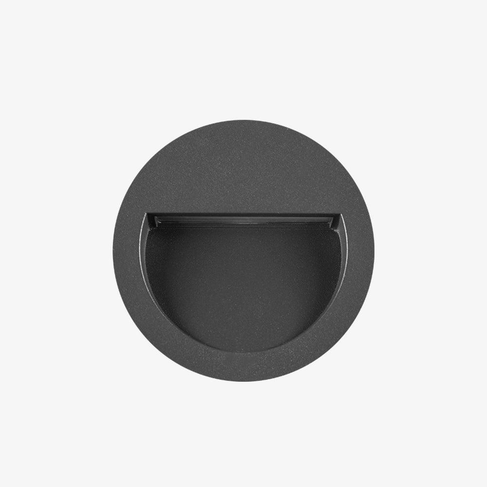 Circular Step Light | Black | Integrated LED | Set of 2