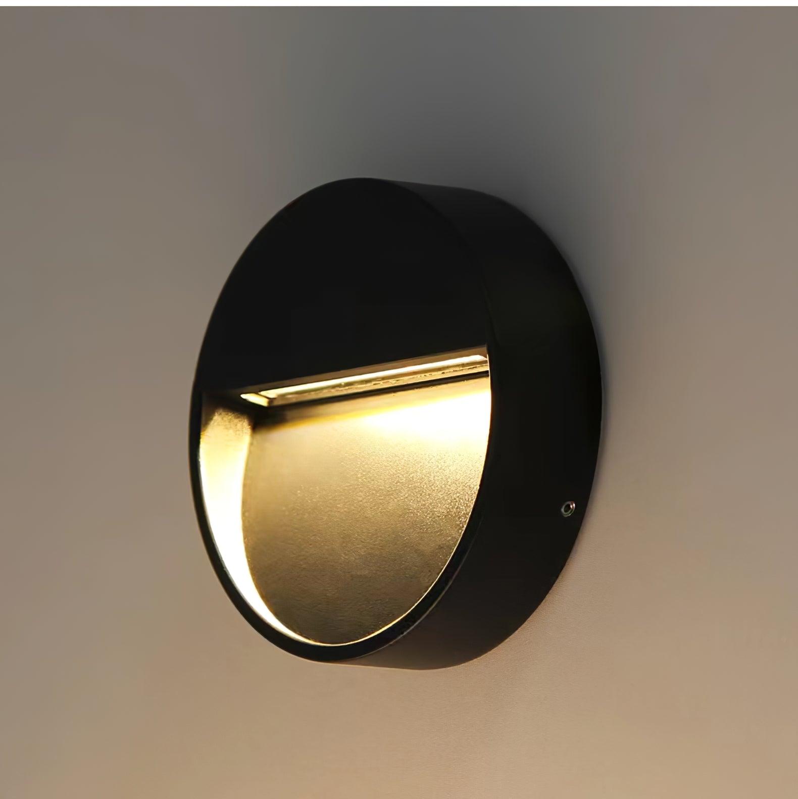 Circular Step Light | Black | Integrated LED | Set of 2