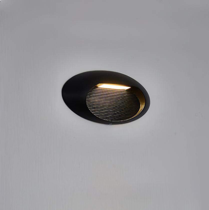 Circular Step Light | Black | Integrated LED | Set of 2