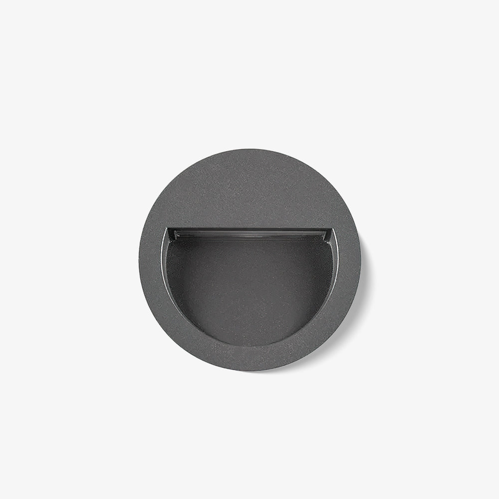 Circular Step Light | Black | Integrated LED | Set of 2