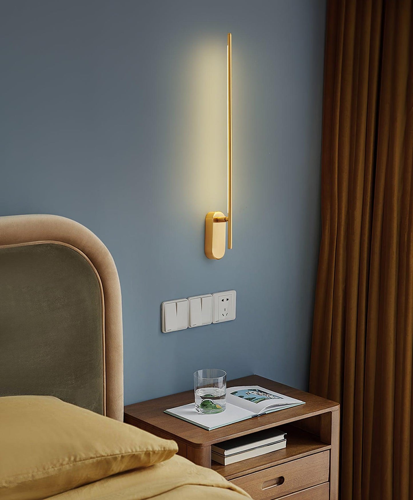 Stick Shaped Plug-In Sconce | Handcrafted Iron & Acrylic | Warm, Neutral, Cool Light Options