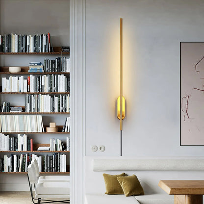 Stick Shaped Plug-In Sconce | Handcrafted Iron & Acrylic | Warm, Neutral, Cool Light Options