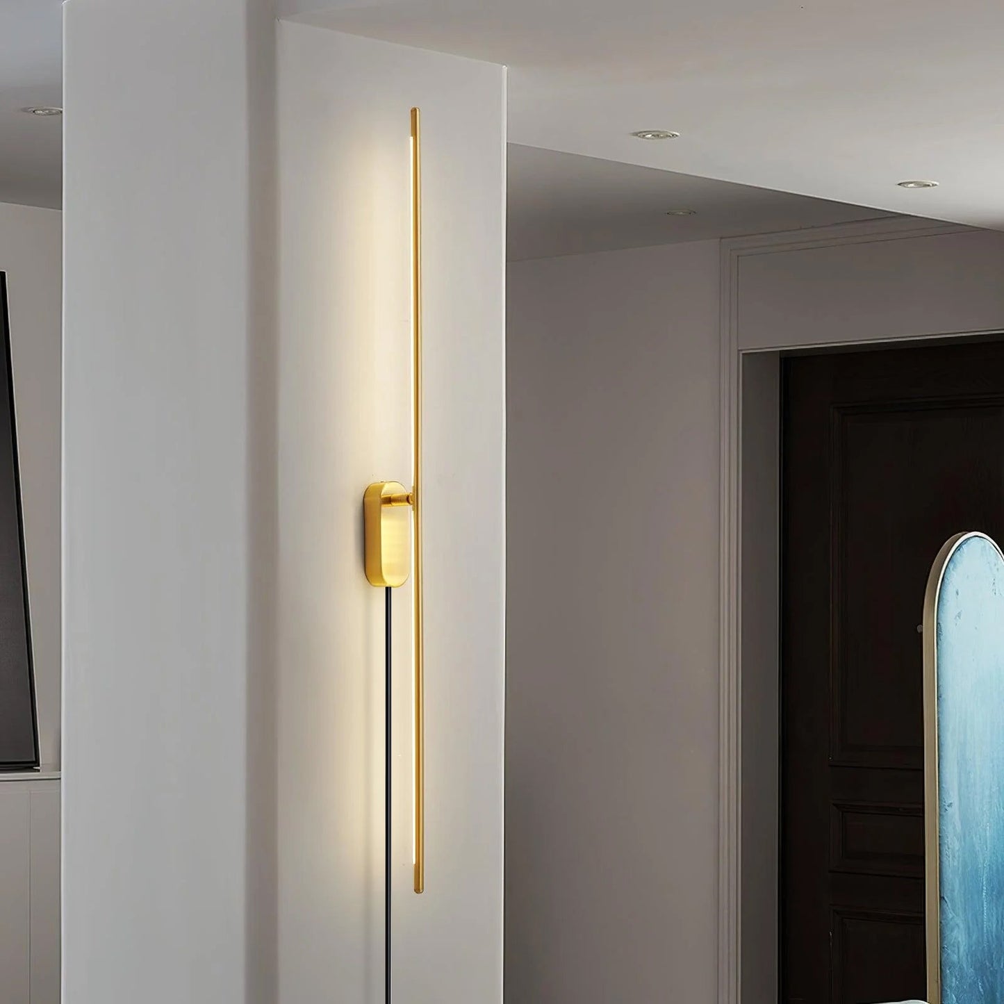 Stick Shaped Plug-In Sconce | Handcrafted Iron & Acrylic | Warm, Neutral, Cool Light Options