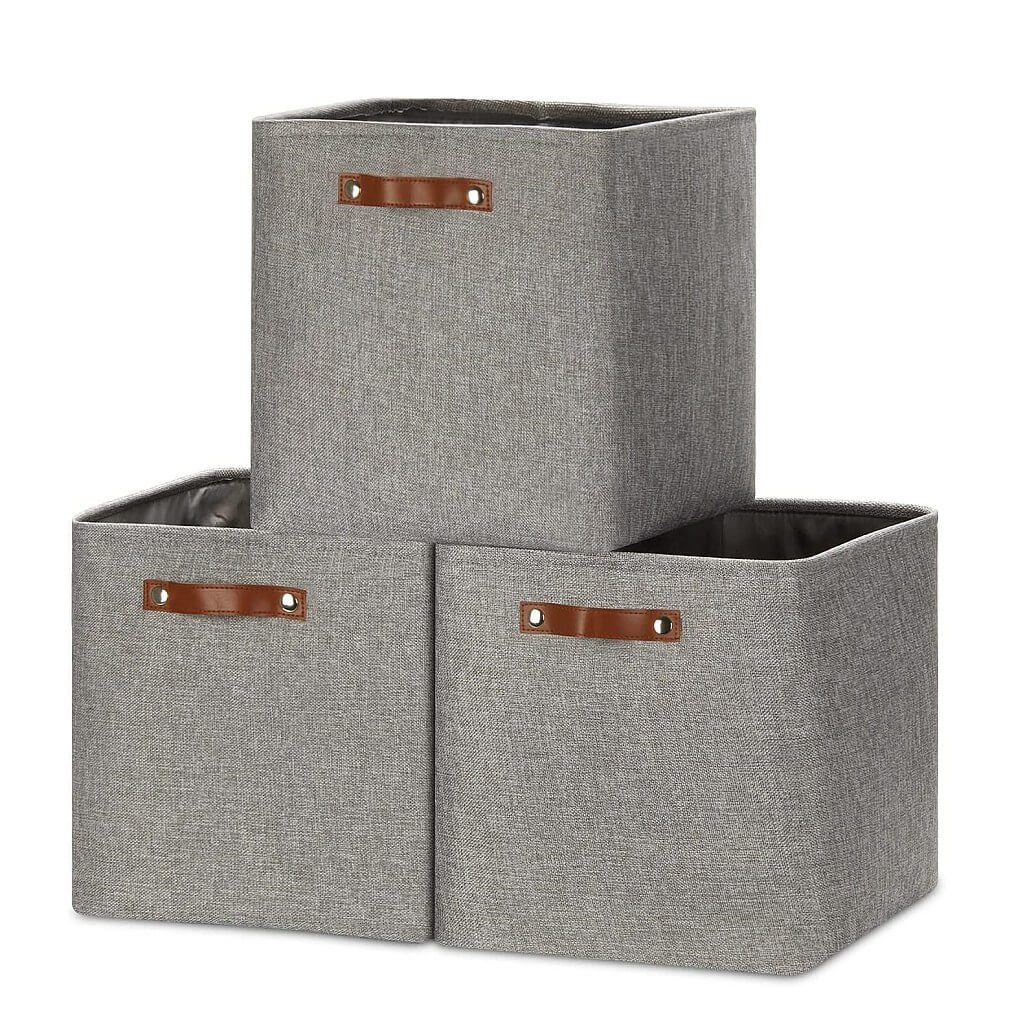 Fabric Storage Baskets | Set of 3 | 30cm Cube