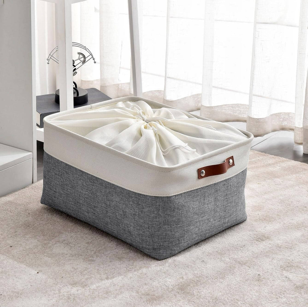 Waterproof Foldable Storage Box | Three-Layer Material | Cold Grey & White