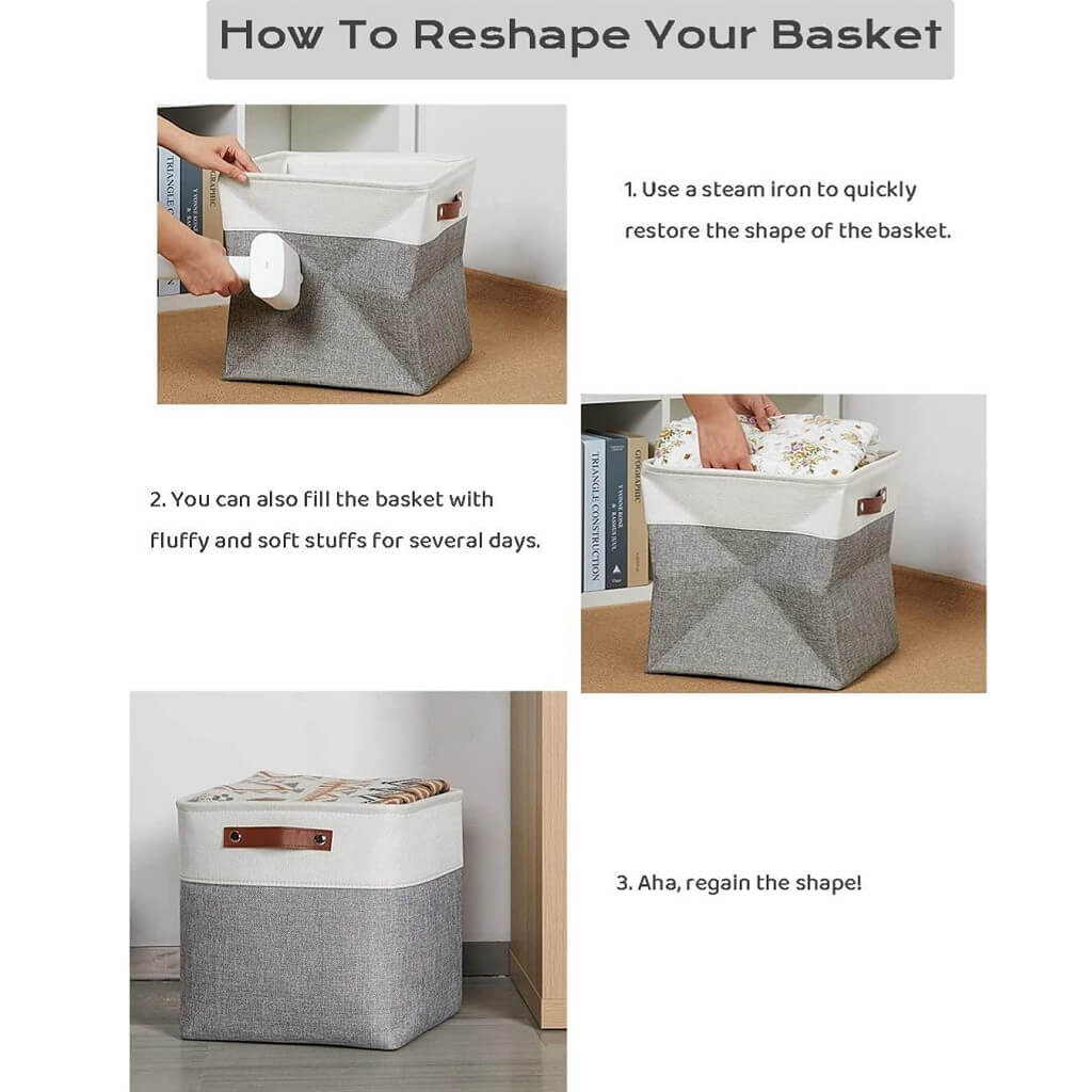 Storage Boxes | Canvas & EVA | Large 41.6L, 13"x15"x13"