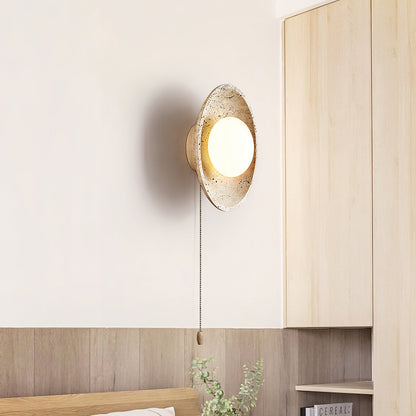 Lunar Eclipse Wall Light | Yellow Travertine | 25cm or 30cm Diameter