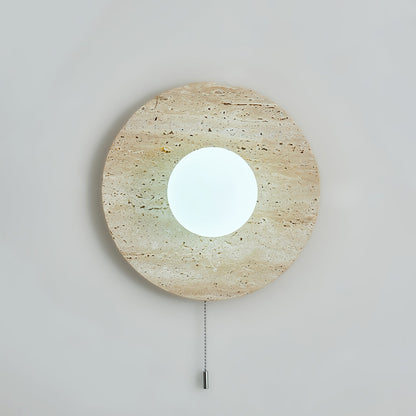 Lunar Eclipse Wall Light | Yellow Travertine | 25cm or 30cm Diameter