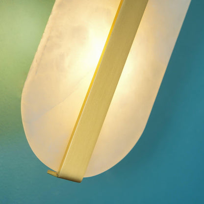 Alabaster LED Wall Sconce | Brass Finish | Set of 2