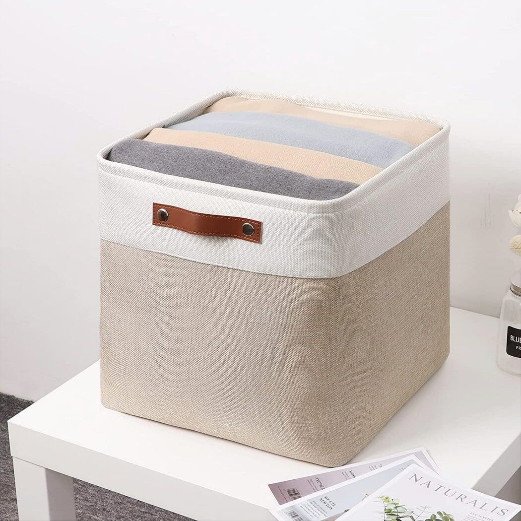 Canvas Storage Cube Box | High-Quality Fabric | 3 Pack