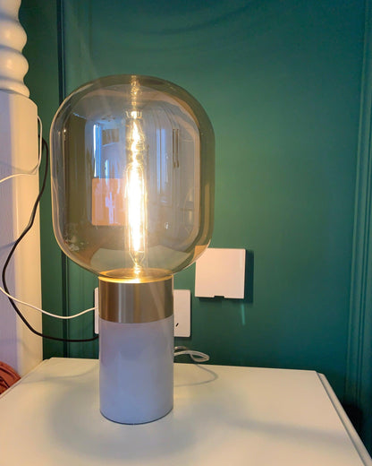Storm Table Lamp | Glass & Marble | 23cm Diameter