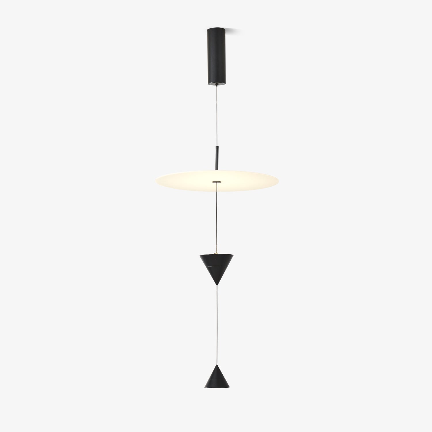 Stralunata Pendant Lamp | Minimalist Metal Design | Adjustable Height