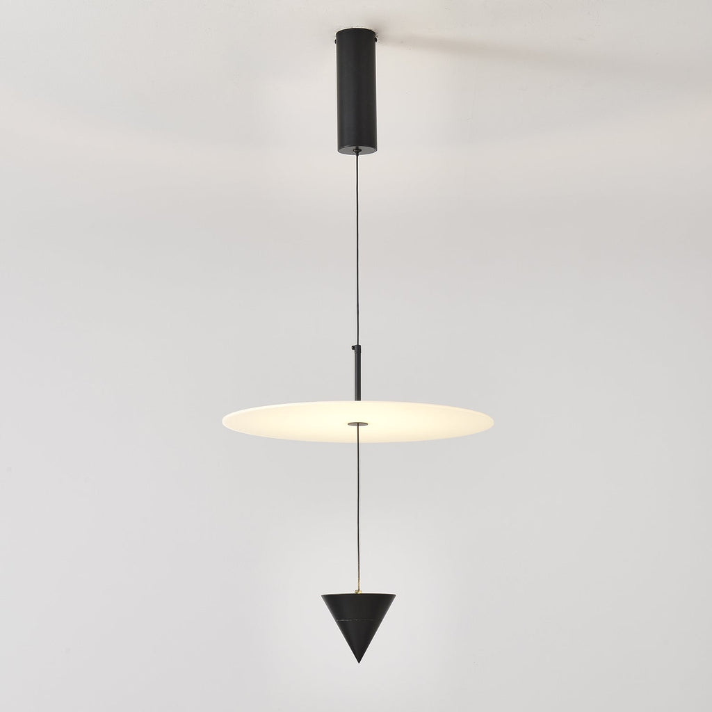 Stralunata Pendant Lamp | Minimalist Metal Design | Adjustable Height