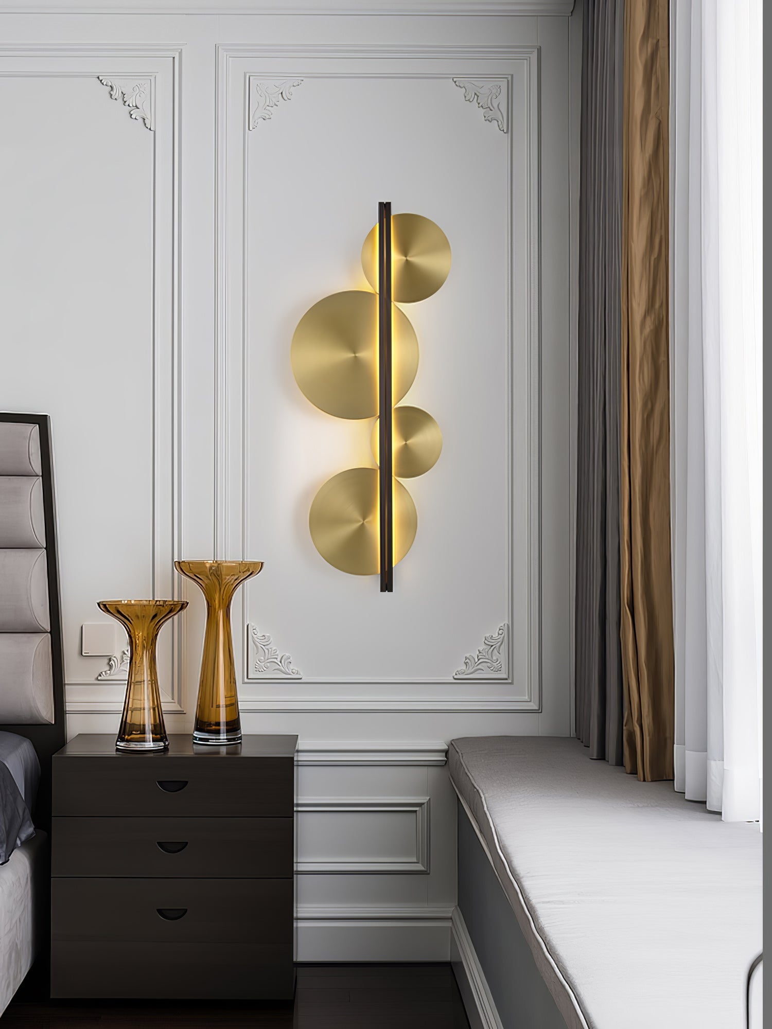 Strate Wall Lamp | Gold Stainless Steel | Set of 2