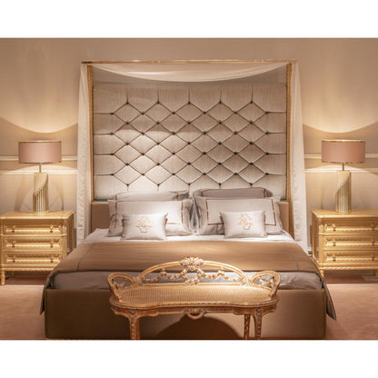 Streamline Table Lamp | White Lacquer & Gold Brass | 38cm Diameter