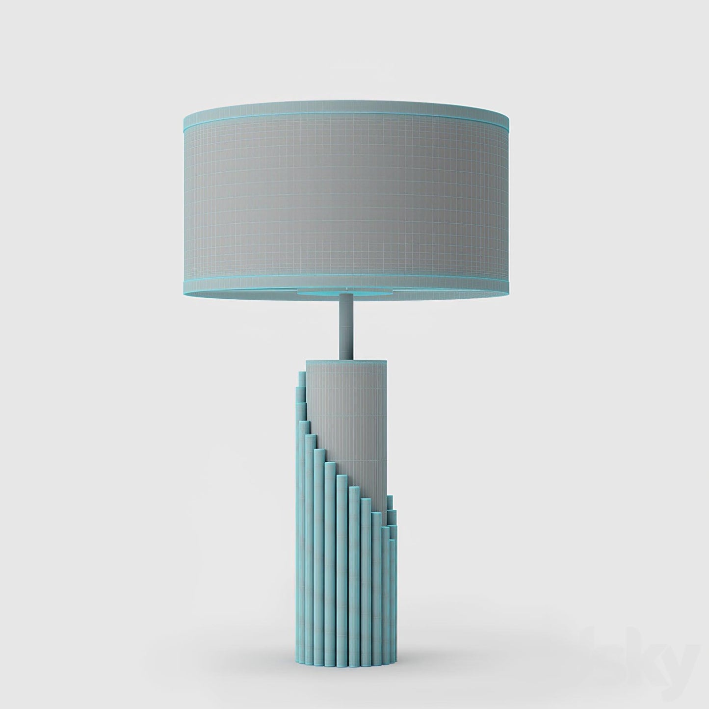 Streamline Table Lamp | White Lacquer & Gold Brass | 38cm Diameter