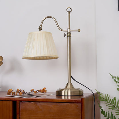 Suffolk Table Lamp | Antique Brass | Adjustable Cream Shade