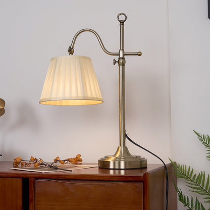 Suffolk Table Lamp | Antique Brass | Adjustable Cream Shade