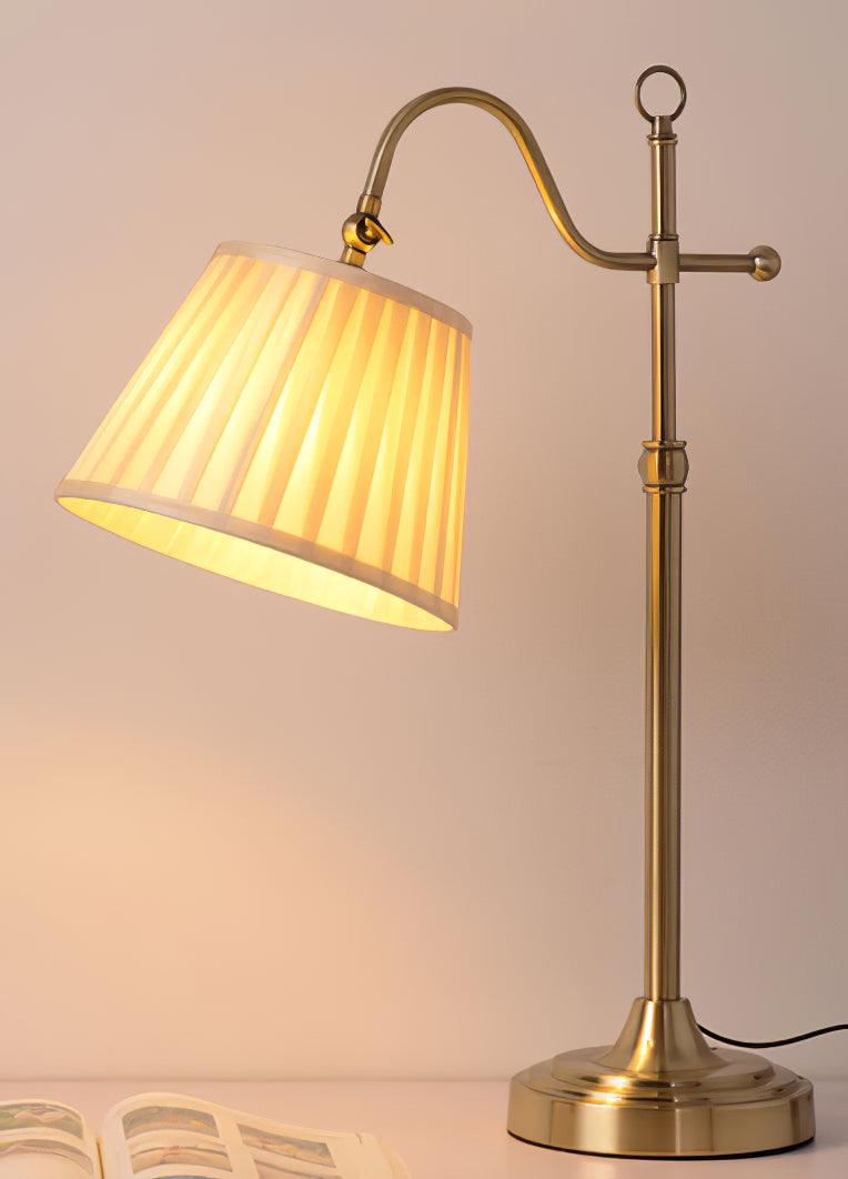Suffolk Table Lamp | Antique Brass | Adjustable Cream Shade