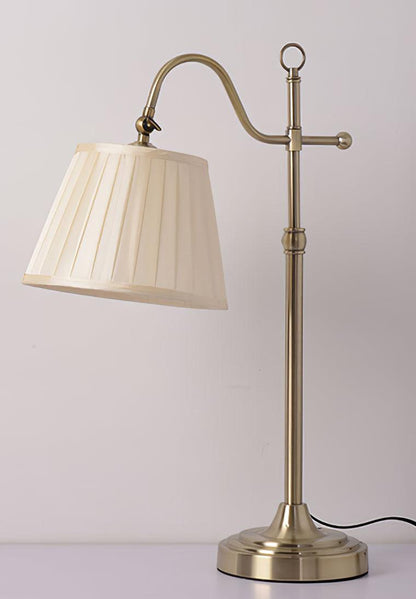 Suffolk Table Lamp | Antique Brass | Adjustable Cream Shade