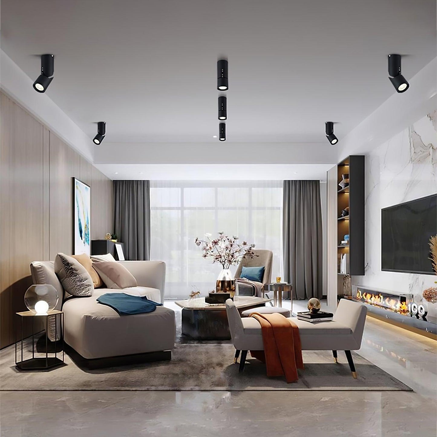 LED Spotlights | Adjustable Metal Projectors | Set of 5 with Warm, Neutral, Cool Light Options