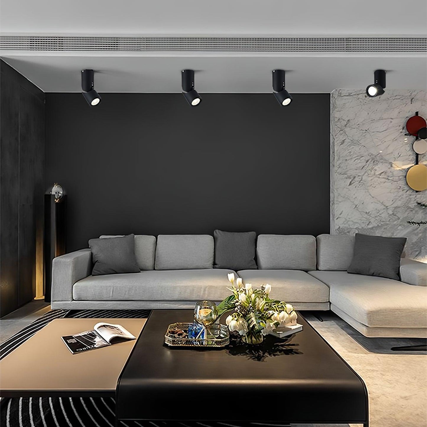 LED Spotlights | Adjustable Metal Projectors | Set of 5 with Warm, Neutral, Cool Light Options