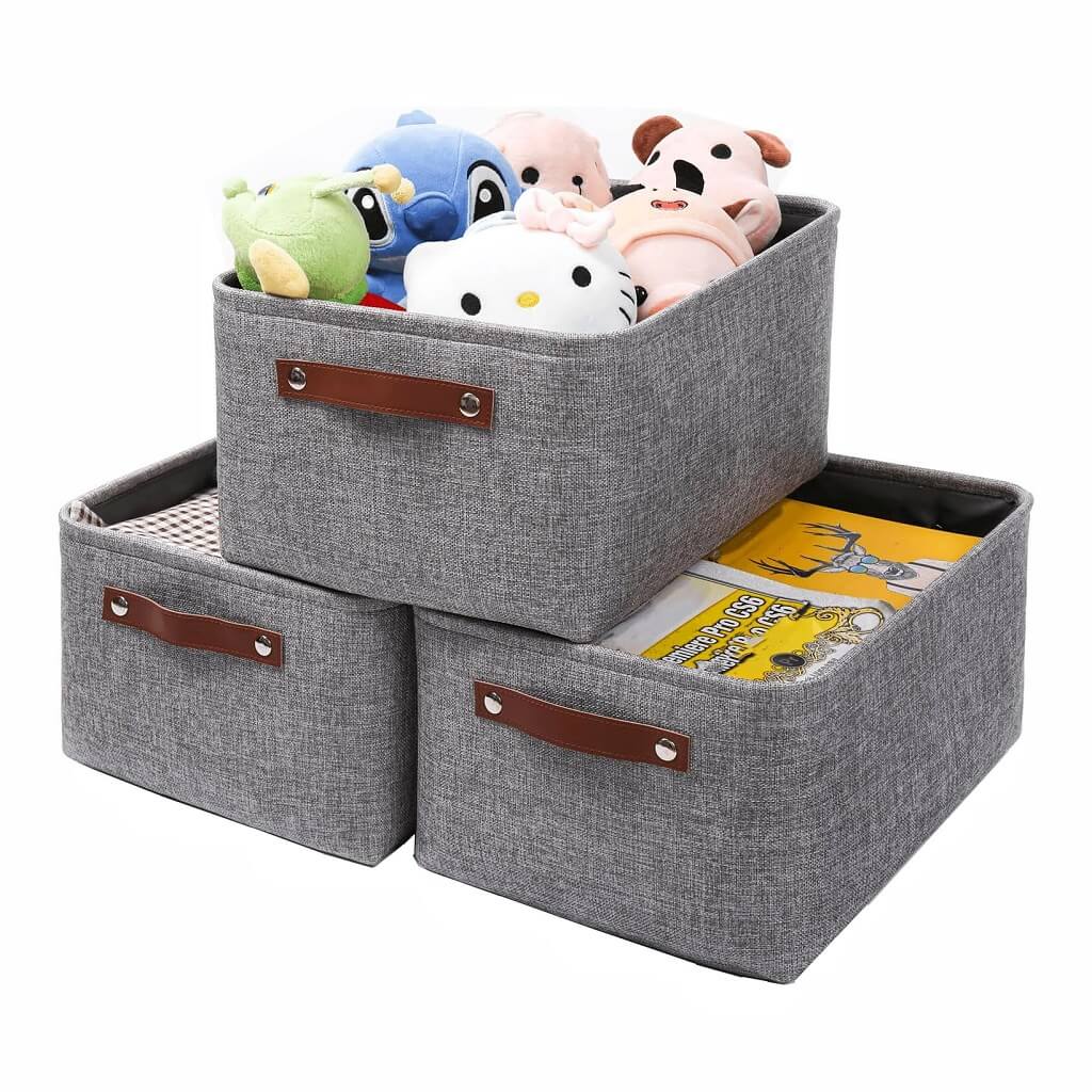 Storage Basket | Eco-Friendly Canvas & EVA | Grey, Multiple Sizes