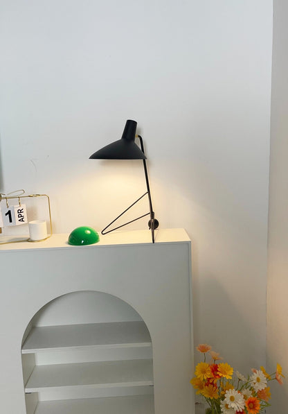 Svelte Noir Table Lamp | Matte Black Metal | 31cm Diameter