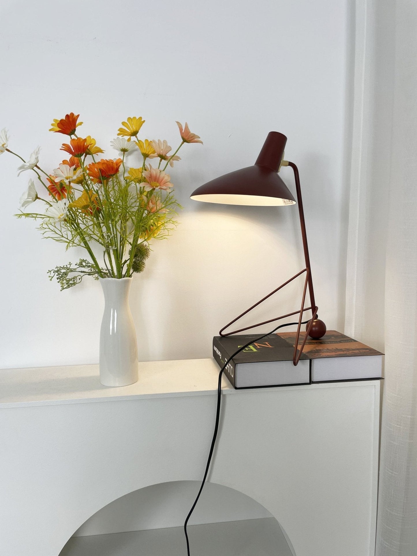 Svelte Noir Table Lamp | Matte Black Metal | 31cm Diameter