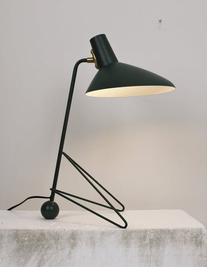 Svelte Noir Table Lamp | Matte Black Metal | 31cm Diameter